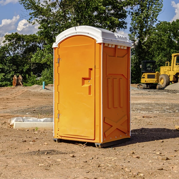 how often are the porta potties cleaned and serviced during a rental period in Renville County North Dakota